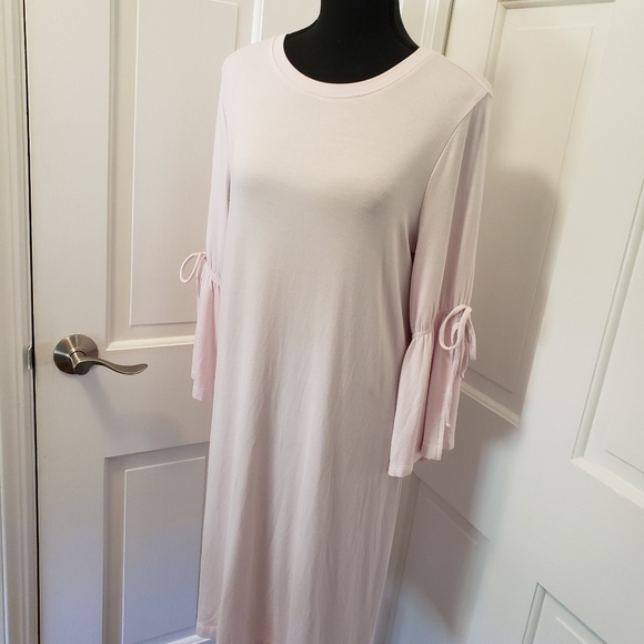 LOFT Outlet Pale Pink Knit Dress Size Medium, Comfy, Casual - Picture 2 of 10